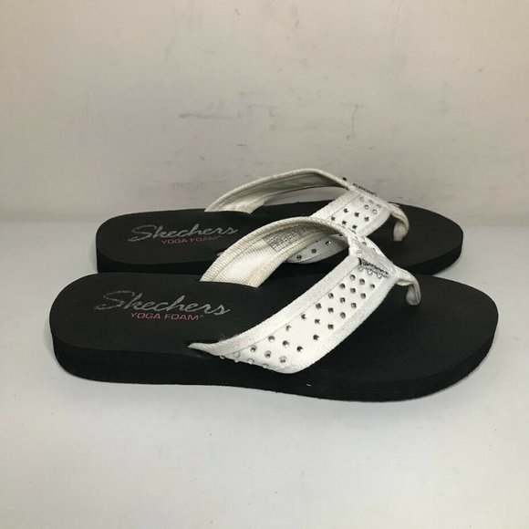 Skechers Shoes Skechers Yoga Foam Flip Flop Sandal Women White